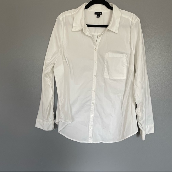Torrid | Poplin Collared Shirt Bright White sz 1x - Picture 10 of 16